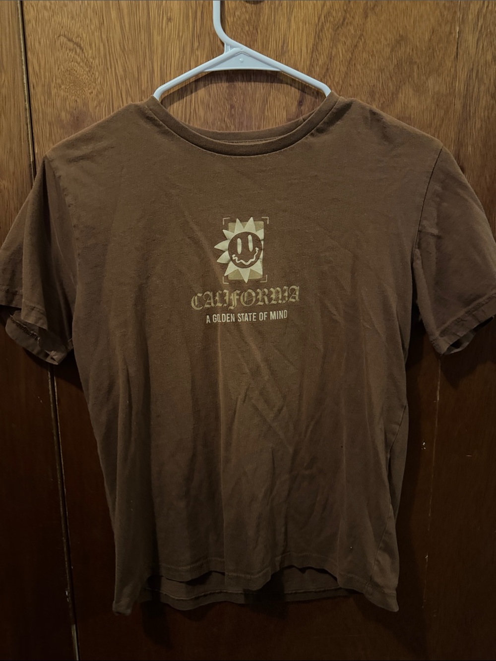 Eighty Eight Brown Graphic Tee with Cream Print